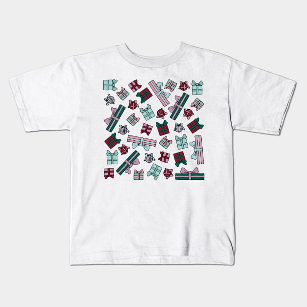 Christmas Presents || Presents || Gifts || Christmas Pattern Kids T-Shirt by HLeslie Design